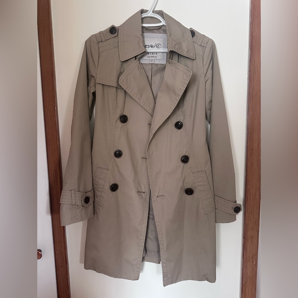 Vintage Esprit Khaki Trench Coat - Small